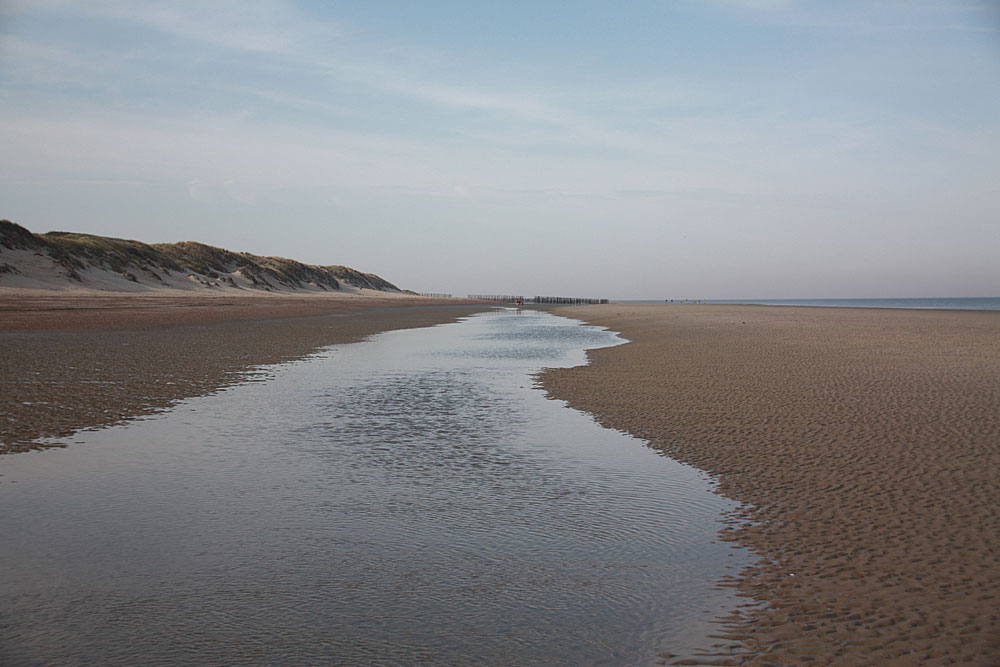 Stekken op het strand