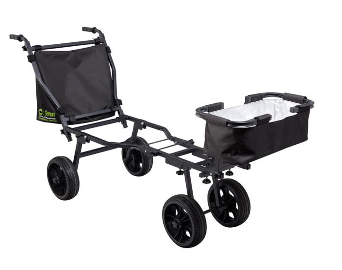 De Sensas Trolley Compact World Champion is inklapbaar tot een zeer compact formaat, de handgrepen zijn in hoogte verstelbaar.