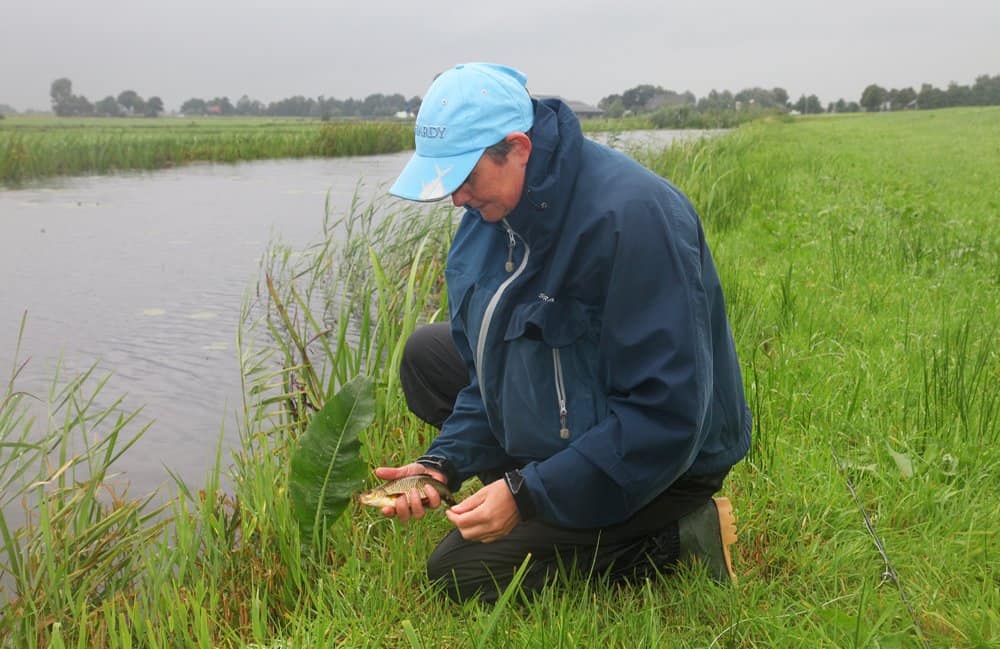 Succesvol op een regenachtige dag in de polder.