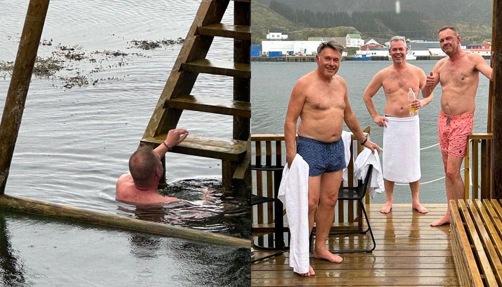 Heerlijk zo’n duik in water van zo’n schamele 5 graden Celsius.