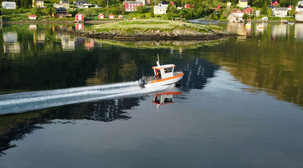 De eerste boot vertrok om negen uur met Appie, Mark, Allard en Bert.