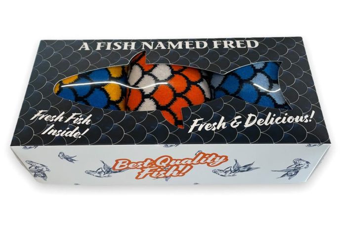 Speciaal voor trouwe abonnees van Beet magazine: GRATIS een paar A fish named Fred sokken bij het overhemd met Beet logo!