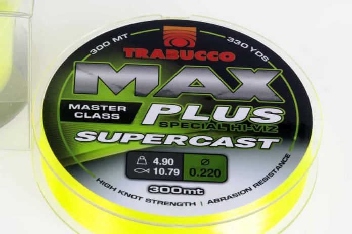 Het Trabucco Max Plus Supercast nylon uit het assortiment van Arca valt op door de felgele kleur. Het nylon is ontwikkeld voor het vissen over grote afstanden, zowel op zoet als op zout water.